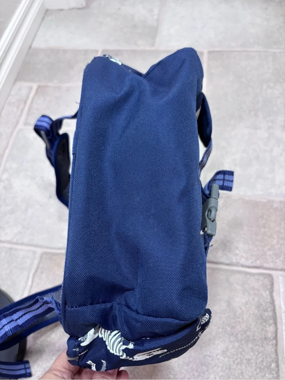Pottery Barn Kids Mackenzie Dino Bones Backpack Blue